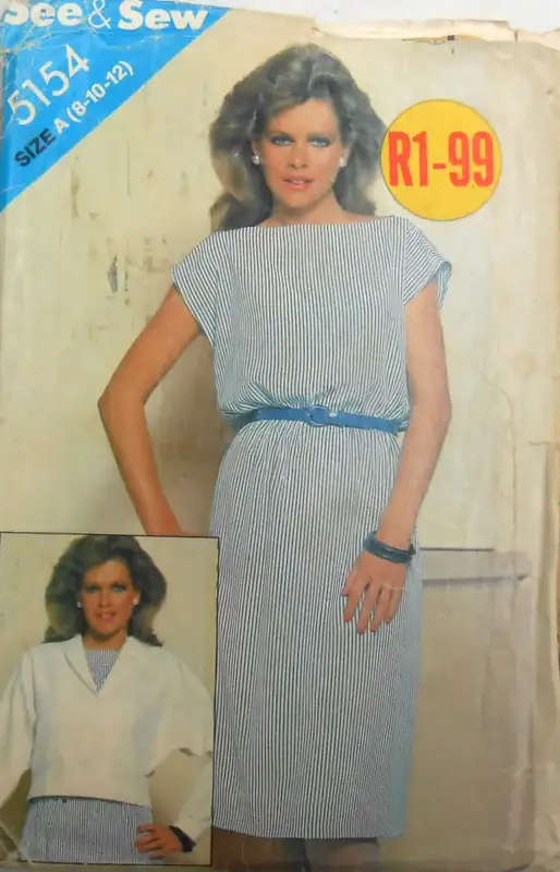 BUTTERICK 5154 JACKET & DRESS - SIZE 8-10-12 COMPLETE SEWING PATTERN