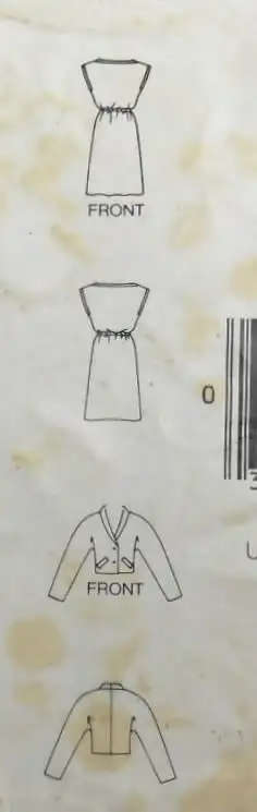 BUTTERICK 5154 JACKET & DRESS - SIZE 8-10-12 COMPLETE SEWING PATTERN