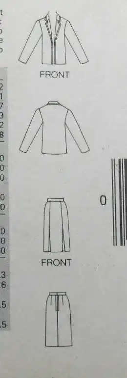 BUTTERICK 5229 JACKET-SKIRT - SIZE 14-16-18 COMPLETE-ZIPLOC SEWING PATTERN