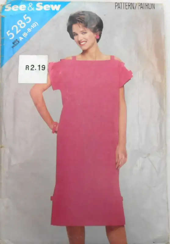 BUTTERICK 5285 DRESS SIZE 6-8-10 COMPLETE-CUT TO 10-ZIPLOC SEWING PATTERN