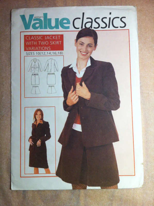Value classics Classic Jacket with two Skirt variations Size 10 - 18 Complete  SEWING PATTERN