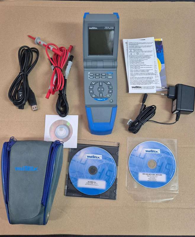 Metrix MTX 3282B Handheld LCD Digital Multimeter, True RMS, 20A ac Max, 20A dc Max, 1000V ac Max