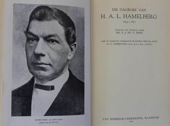 Die dagboek van H.A.L.Hamelberg 1855-1871 deur F.J. du T. Spies. VRS series 1 nr. 33