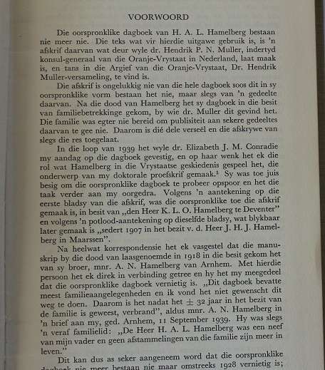 Die dagboek van H.A.L.Hamelberg 1855-1871 deur F.J. du T. Spies. VRS series 1 nr. 33