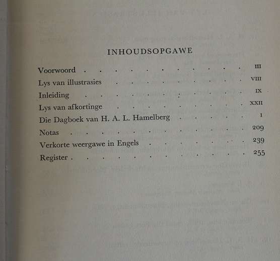 Die dagboek van H.A.L.Hamelberg 1855-1871 deur F.J. du T. Spies. VRS series 1 nr. 33