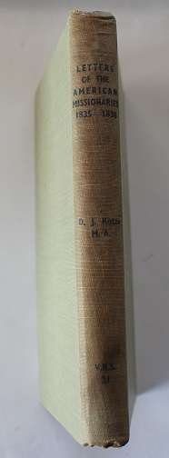 Letters of the American Missionaries by D.J. Kotze. VRS series 1 nr. 31