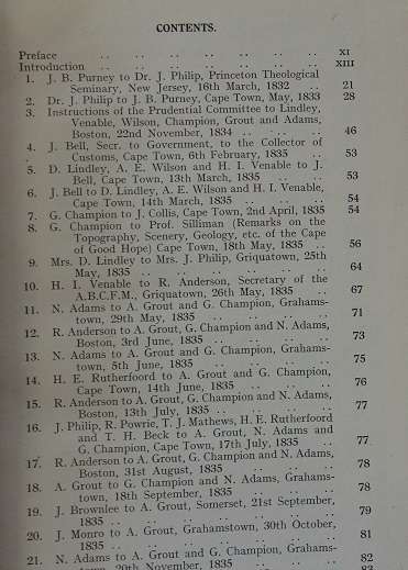 Letters of the American Missionaries by D.J. Kotze. VRS series 1 nr. 31