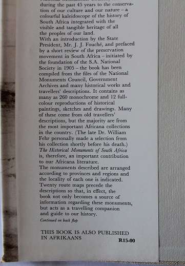 The Historical monuments of South Africa by J.J  Oberholster