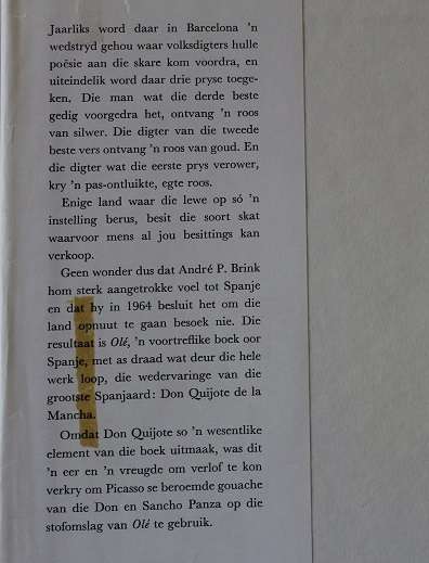Olé deur André P. Brink. Reisboek oor Spanje
