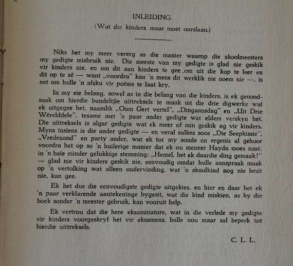 Uitgesoekte gedigte vir Jong Suid-Afrika deur C. louis Leipoldt