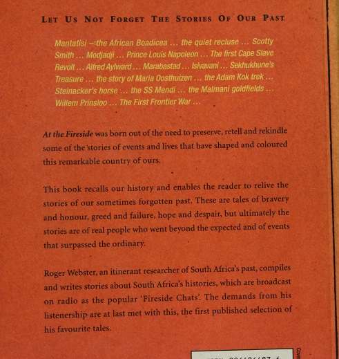 At the fireside by Roger Webster. True South African stories