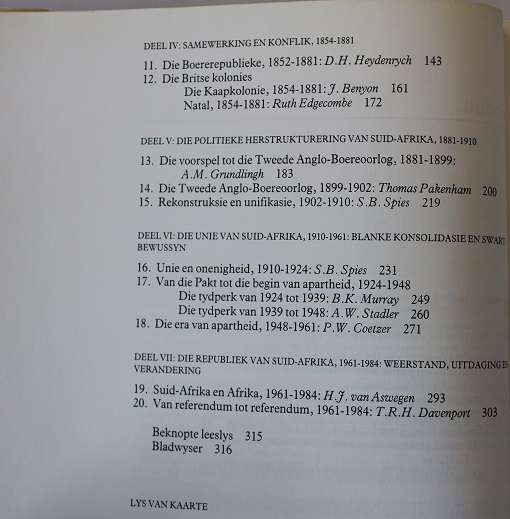 Nuwe geskiedenis van Suid-Afrika in woord en beeld redakteurs T Cameron en S.B. Spies