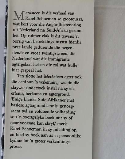 Merksteen: 'n dubbelbiografie deur Karel Schoeman