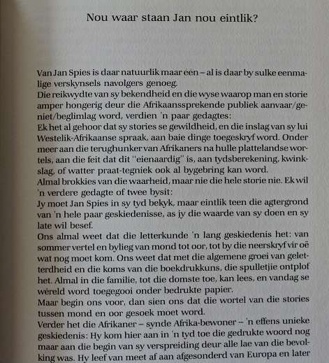 Spies op sy stukke byeengebring deur P.G. du Plessis