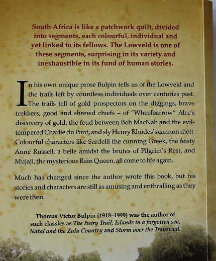 Lost trails on the Lowveld by T.V. Bulpin