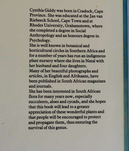 Cycads of South Africa by Cynthia Giddy