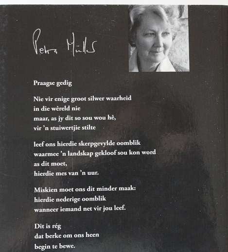 'n Huldiging Petra Müller redakteur Karen de Wet. Die skerpgevylde oomblik.
