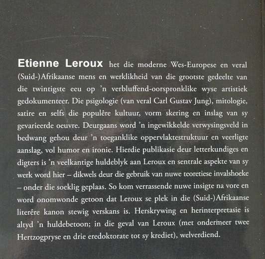 'n Huldiging Etienne Leroux redakteur H.P. van Coller. Die rumoerige swart nar.