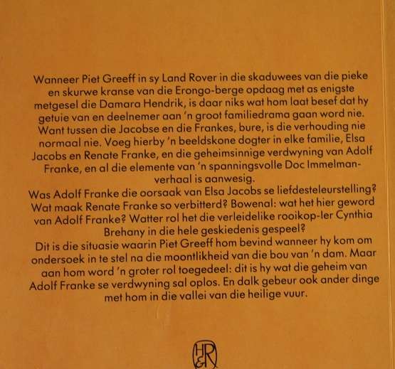 Vallei van die heilige vuur deur Doc Immelman.