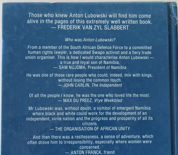 Anton Lubowski-Paradox of a man by Molly Lubowski and Marita v.d. Vyver
