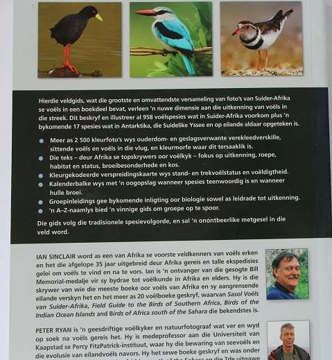 Volledige fotografiese veldgids-Voëls van Suid Afrika deur Ian Sinclair/Peter Ryan