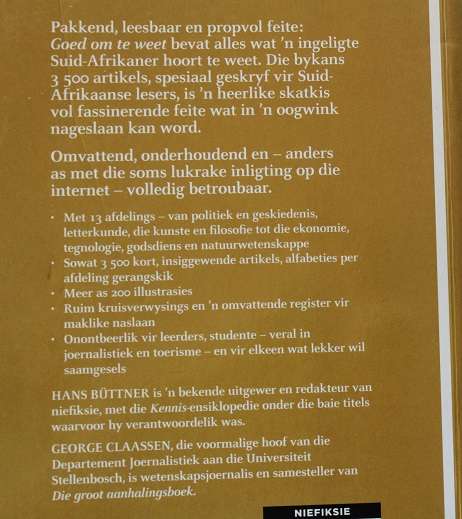 Goed om te weet deur H. Büttner/ G. Claassen