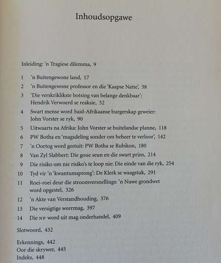 Die Laaste Afrikaner-leiers deur Hermann Giliomee. 'n Opperste toets van mag.