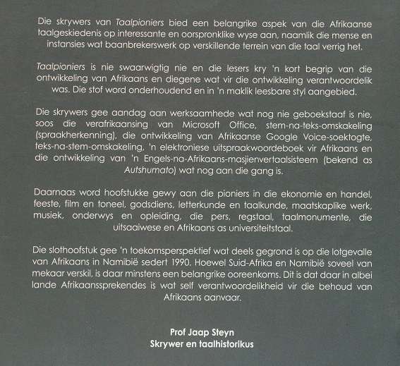 Taalpioniers deur Danie Langer-Dawie du Plessis