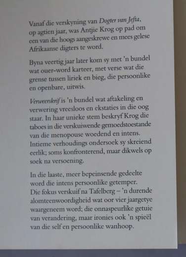 Verweerskrif deur Antjie Krog