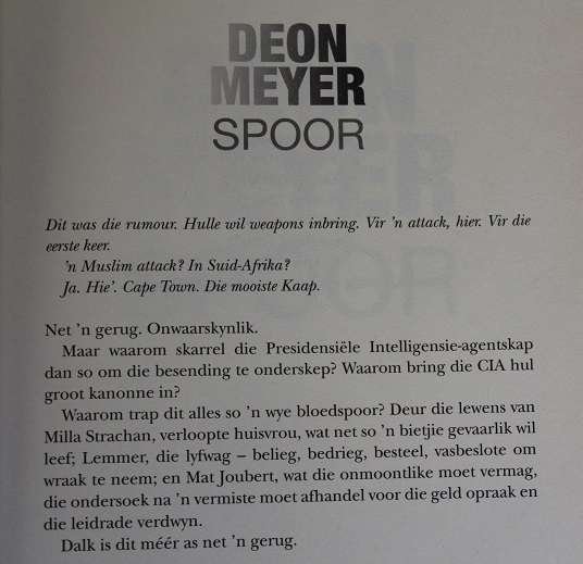 Spoor deur Deon Meyer