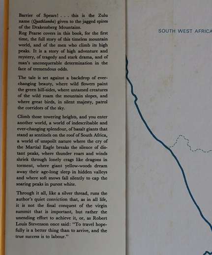 Barrier of Spears by R.0. Pearse. Drama of the Drakensberg