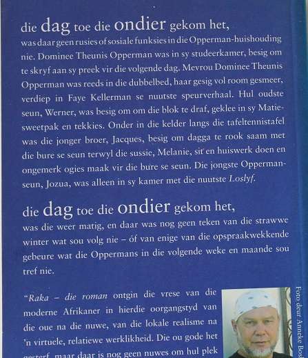 Raka die roman deur Koos Kombuis.