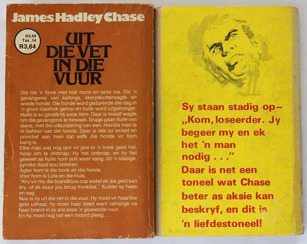 2 X James Hadley Chase Afikaanse boekies.