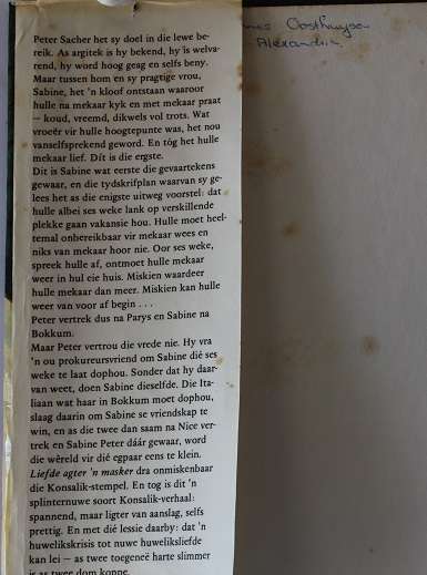 Liefde agter 'n masker deur H. G. Konsalik
