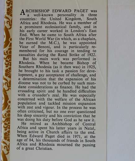 Paget of Rhodesia by Geoffret Gibbon