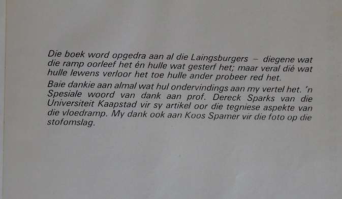 Ons het op die dakke gesit deur G.F.Marais. Laingsburg-vloed 25 Jan. 1981