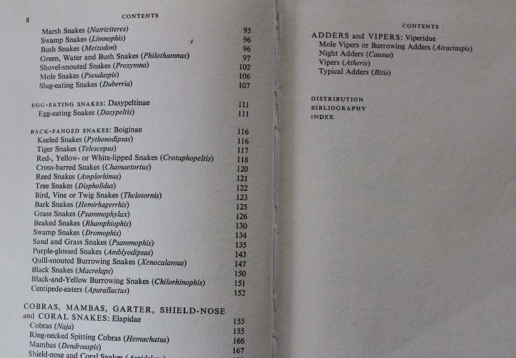 A Field guide to the snakes of Southern Africa by V.F.M. FitzSimons