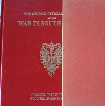 The German official account of the war in South Africa by Waters & Du Cane. Scripta Africana series.
