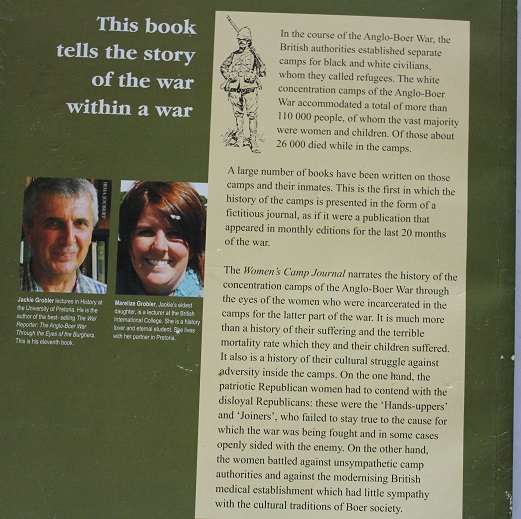 Women's Camp Journal by J. & M. Grobler. The concentration camps of the Anglo-Boer War.