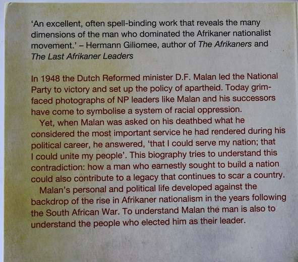 D.F. Malan and the Rise of the Afrikaner Nationalism by Lindie Koorts