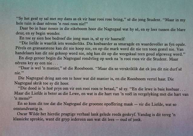Die nagtegaal en die roos deur Oscar Wilde