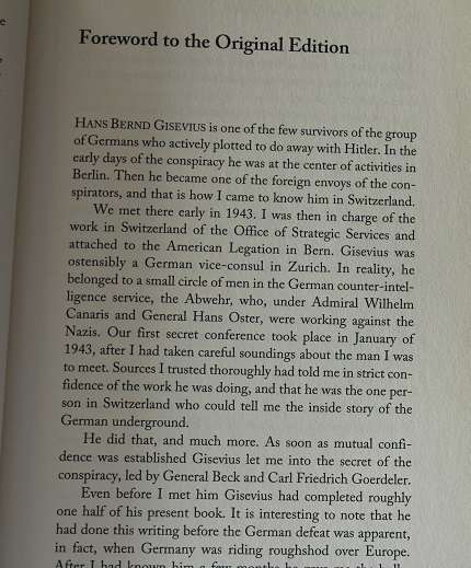 Valkyrie by H.B. Gisevius. An insider's account of the plot to kill Hitler
