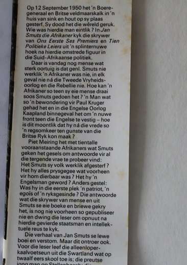Jan Smuts. Die Afrikaner deur Piet Meiring