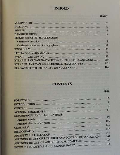 Verklaarde onkruide en uitheemse indringerplante in Suid- Afrika/Declared weeds..... M. Hendersen