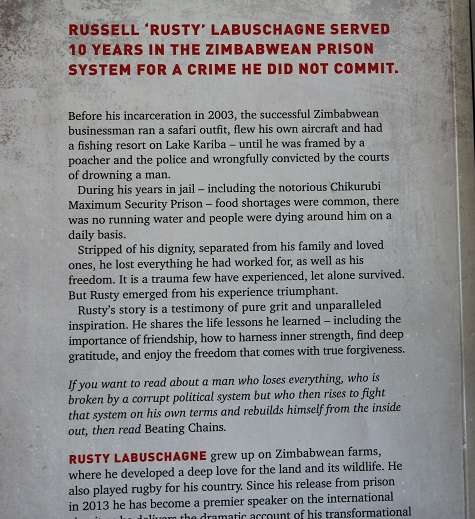 Beating Chains by Rusty Labuschagne. Victory over injustice