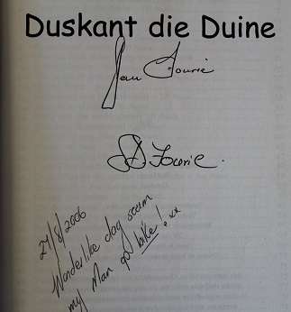 Duskant die Duine deur Jan en SD Fourie. Kontreistories. Geteken !