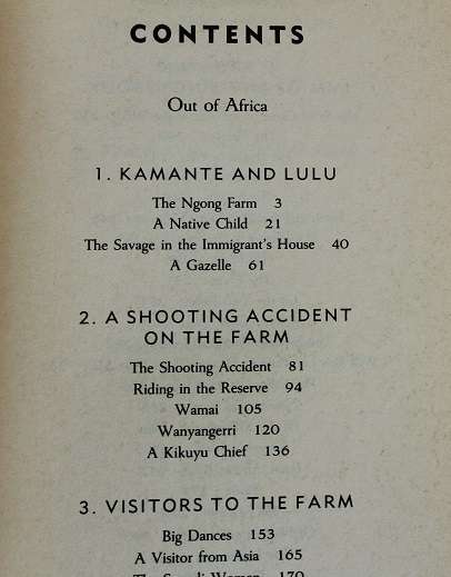 Out of Africa and Shadows on the grass by Isak Dinesen