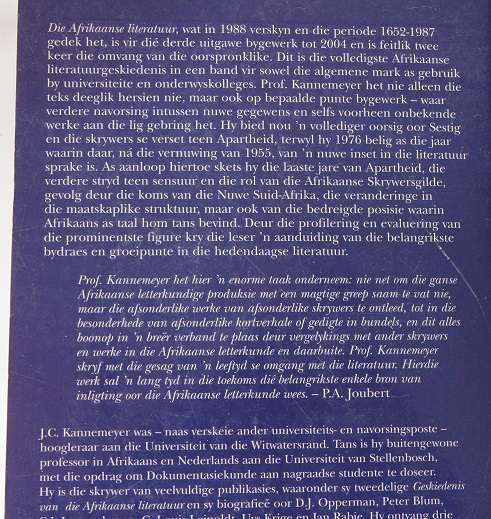 Die Afrikaanse literatuur 1652-2004 deur J.C. Kannemeyer