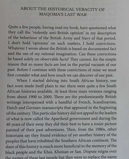 Maqoma's last war by Nicholas Dekker. The sinking of the Birkenhead