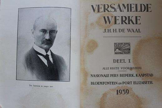 Versamelde Werke J.H.H. DE Waal volumes 1-8